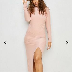 NWT We Are HAH Pink Maxi Dress Open Back Long Sleeve Medium